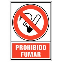 SEÑAL PROHIBIDO FUMAR 210X297MM PVC ROJO ARCHIVO2000 6174-02 RJ (Espera 4 dias)